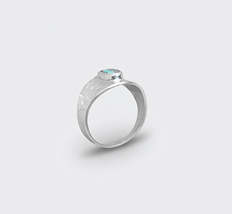 Sea-battered Boulder Opal Ring